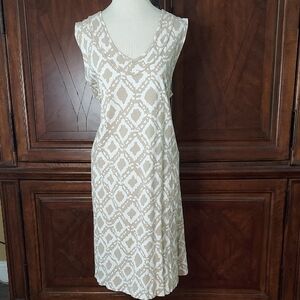 Fresh Produce Beige and White Knit Dress - 2X